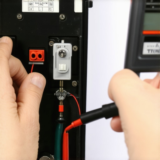Testing a stove infinite switch with a multimeter A technician using a multimeter to diagnose a faulty stove burner switch