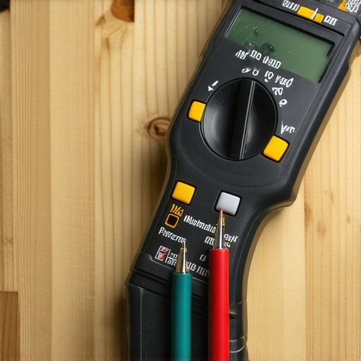 A technician using a digital multimeter to diagnose a faulty oven heating element.