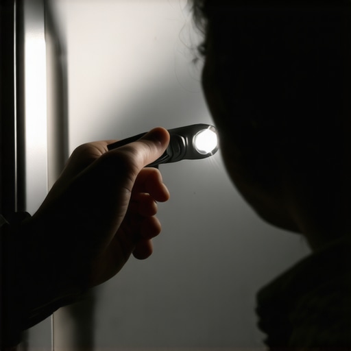 Flashlight test showing gap in refrigerator door seal gasket