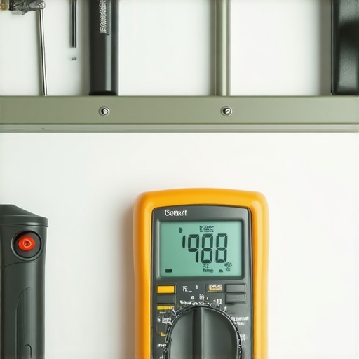 A person using a multimeter to diagnose a faulty circuit board in a kitchen appliance.