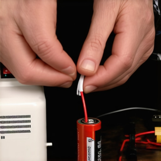 A DIY diagnostic test of a refrigerator evaporator fan using a 9v battery and wires.