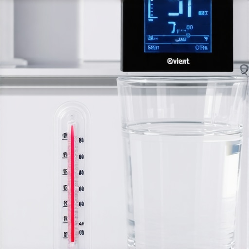 Comparison of a refrigerator digital display and an internal analog thermometer showing a temperature difference.