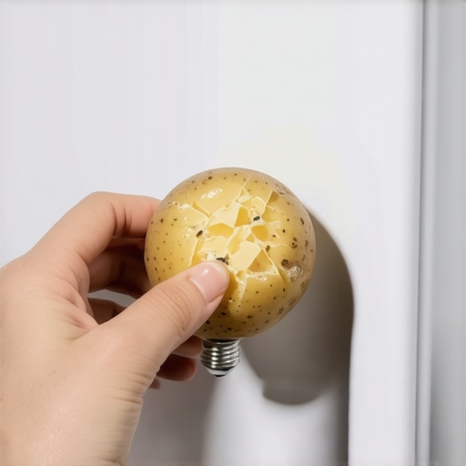 The trick to removing a broken light bulb from a fridge socket