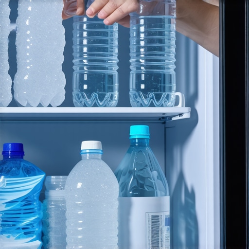 Using Ice Blocks to Keep a Fridge Cold Placing ice packs on the top shelf of a refrigerator to maintain temperature during a blackout.